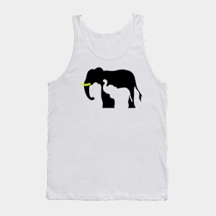 Black and White Elephants Tank Top